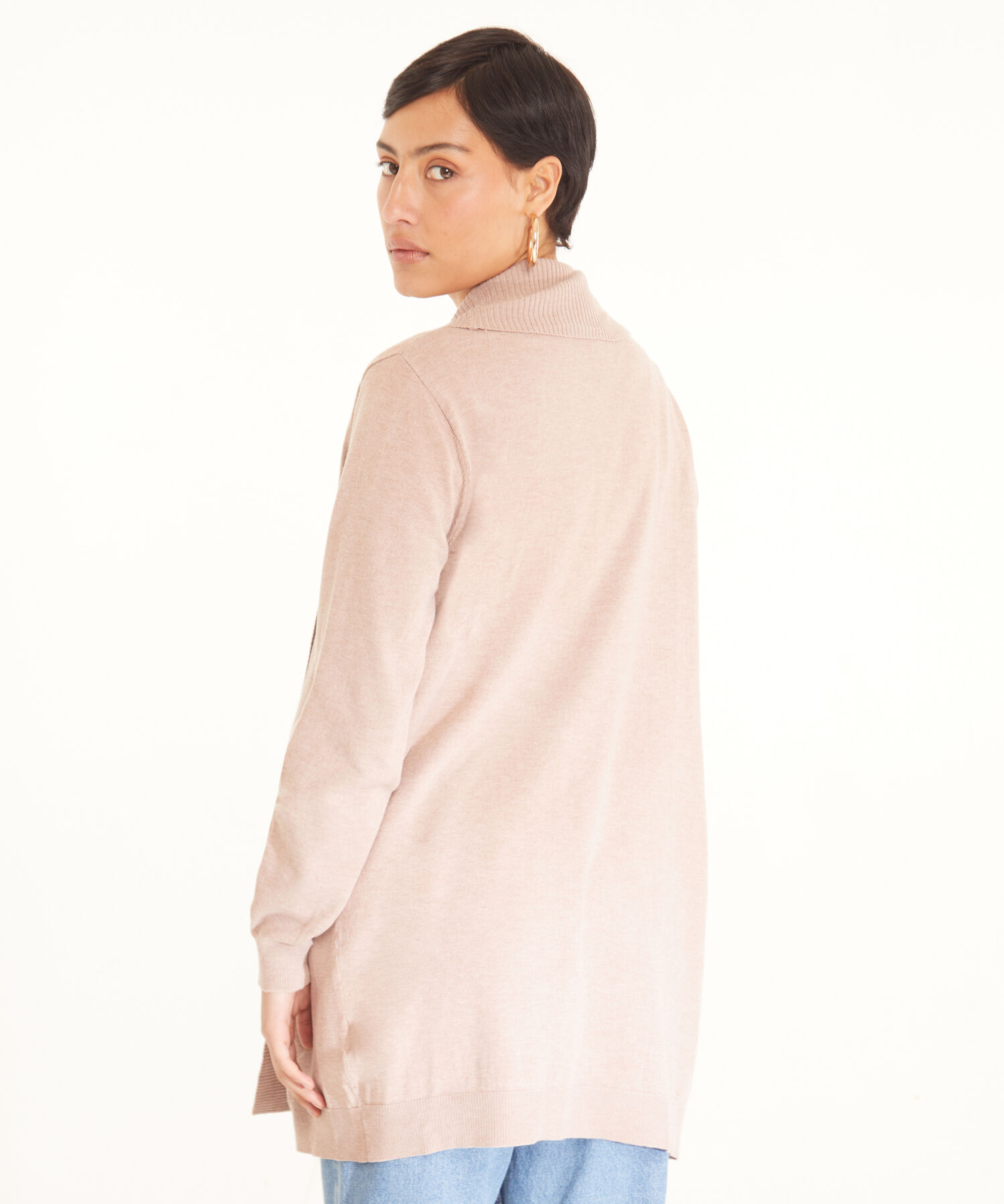 C&aacute;rdigan Largo De Silueta Fluida Para Mujer