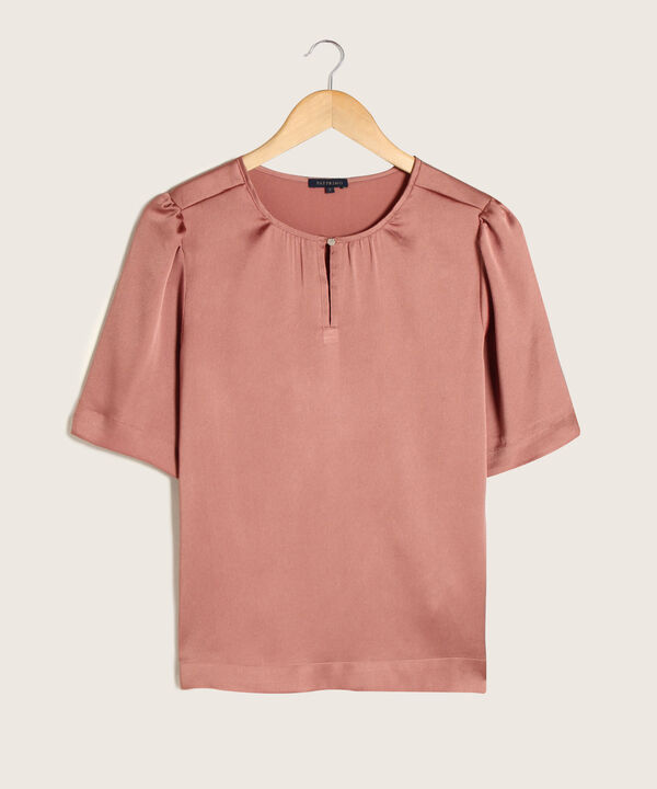 Blusa Unicolor Con Detalle En Cuello image number null