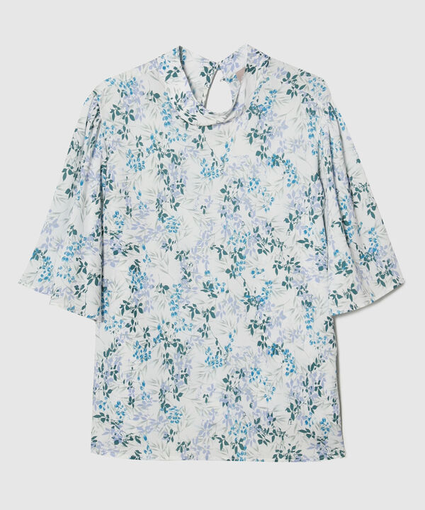 Blusa Estampada Cuello Alto