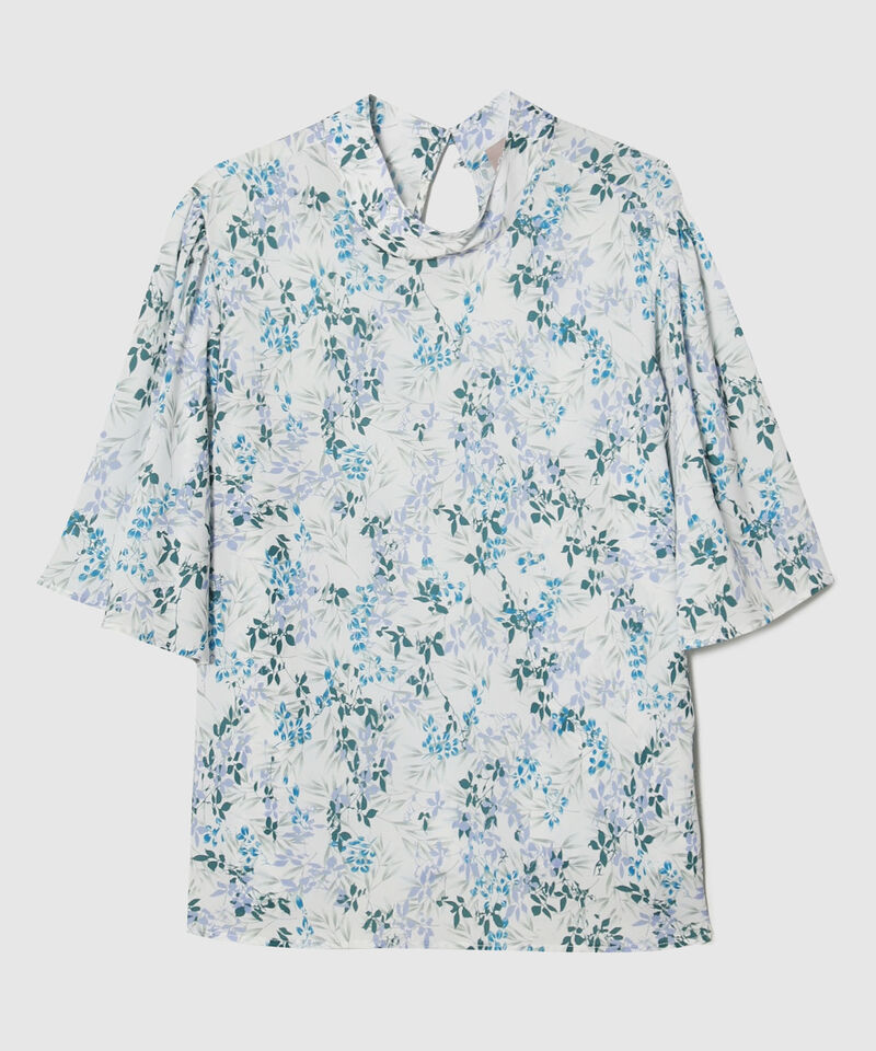 Blusa Estampada Cuello Alto