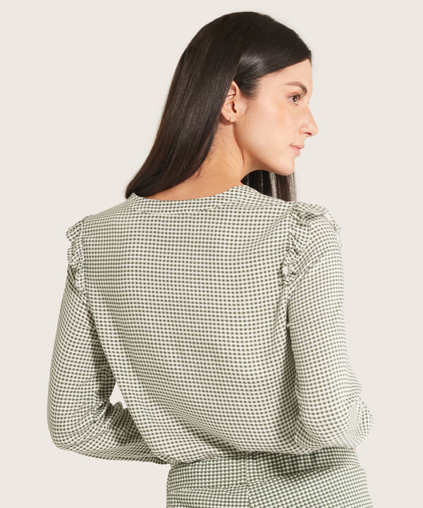Blusa Estampada Cuadros