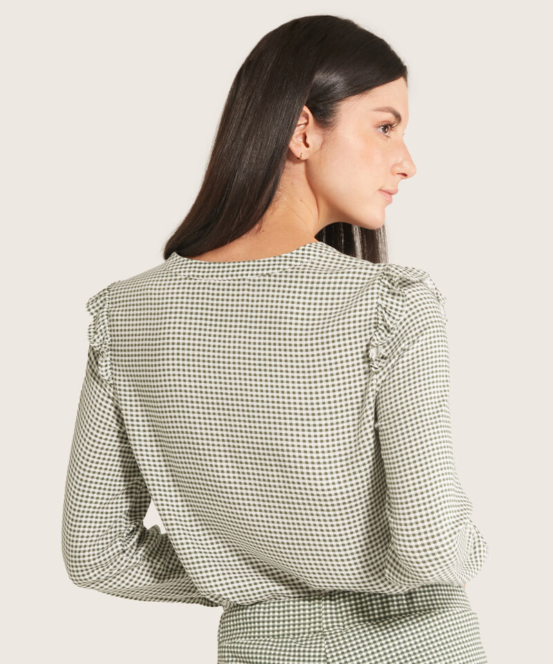 Blusa Estampada Cuadros