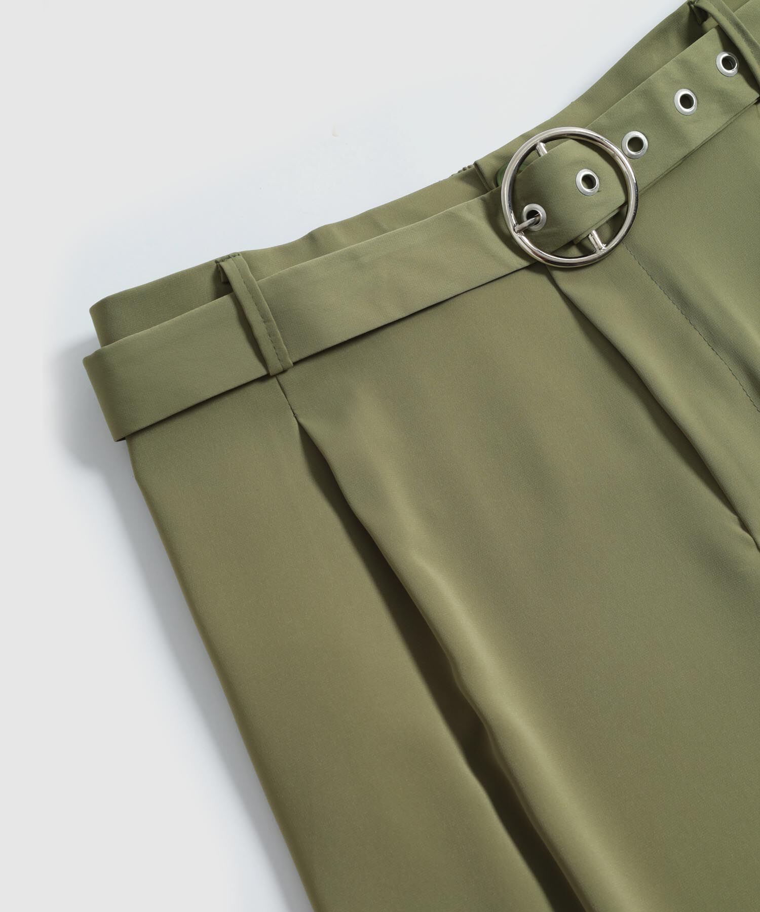 Pantal&oacute;n Unicolor Con Cintur&oacute;n Para Mujer Curvy