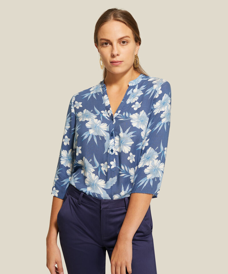 Blusa Fluida Con Cuello Neru Para Mujer