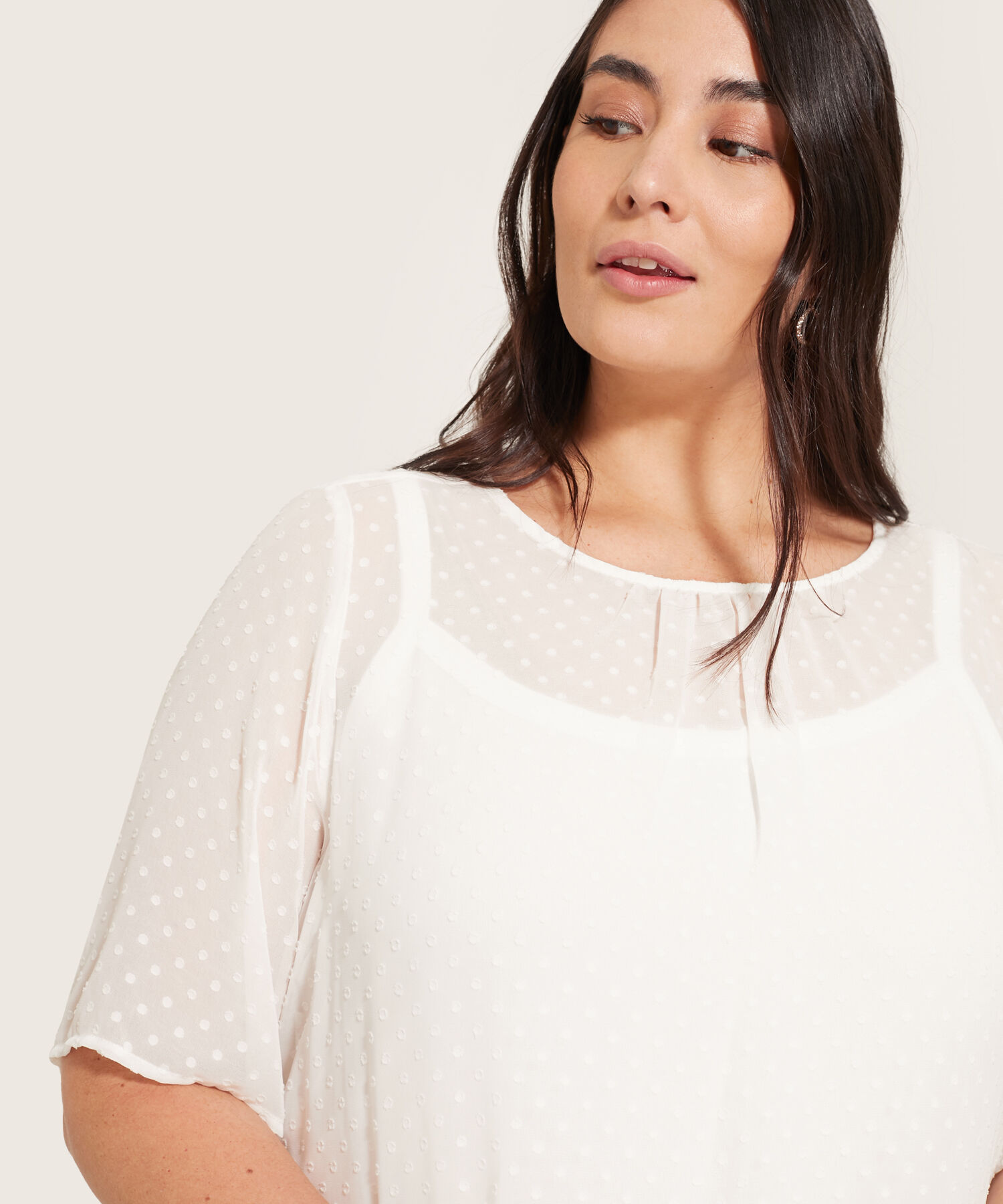Blusa Con Capa Doble Mujer Curvy