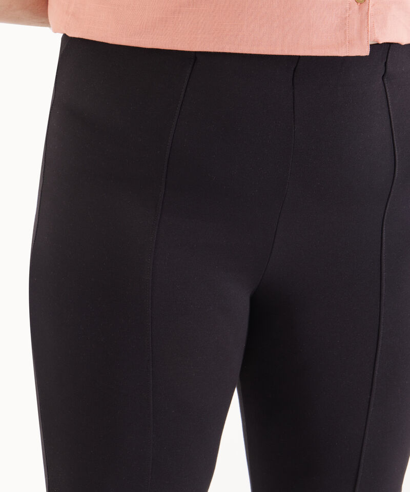 Leggings Con Vena En Delantero Unicolor