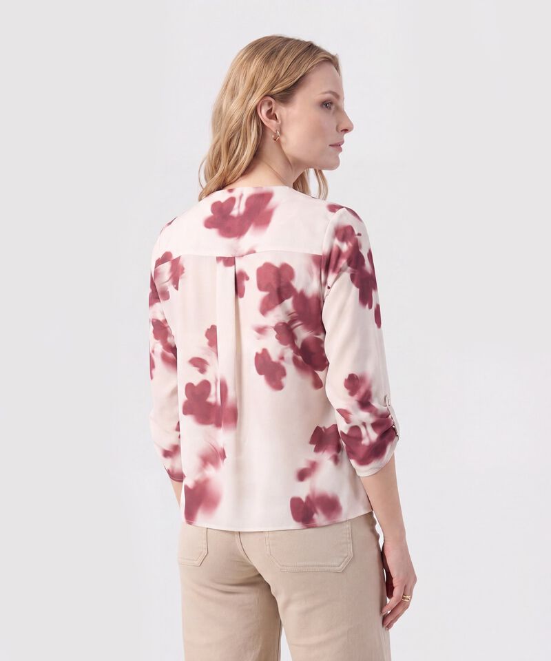 Blusa Manga 3/4 De Cuello Recto Para Mujer