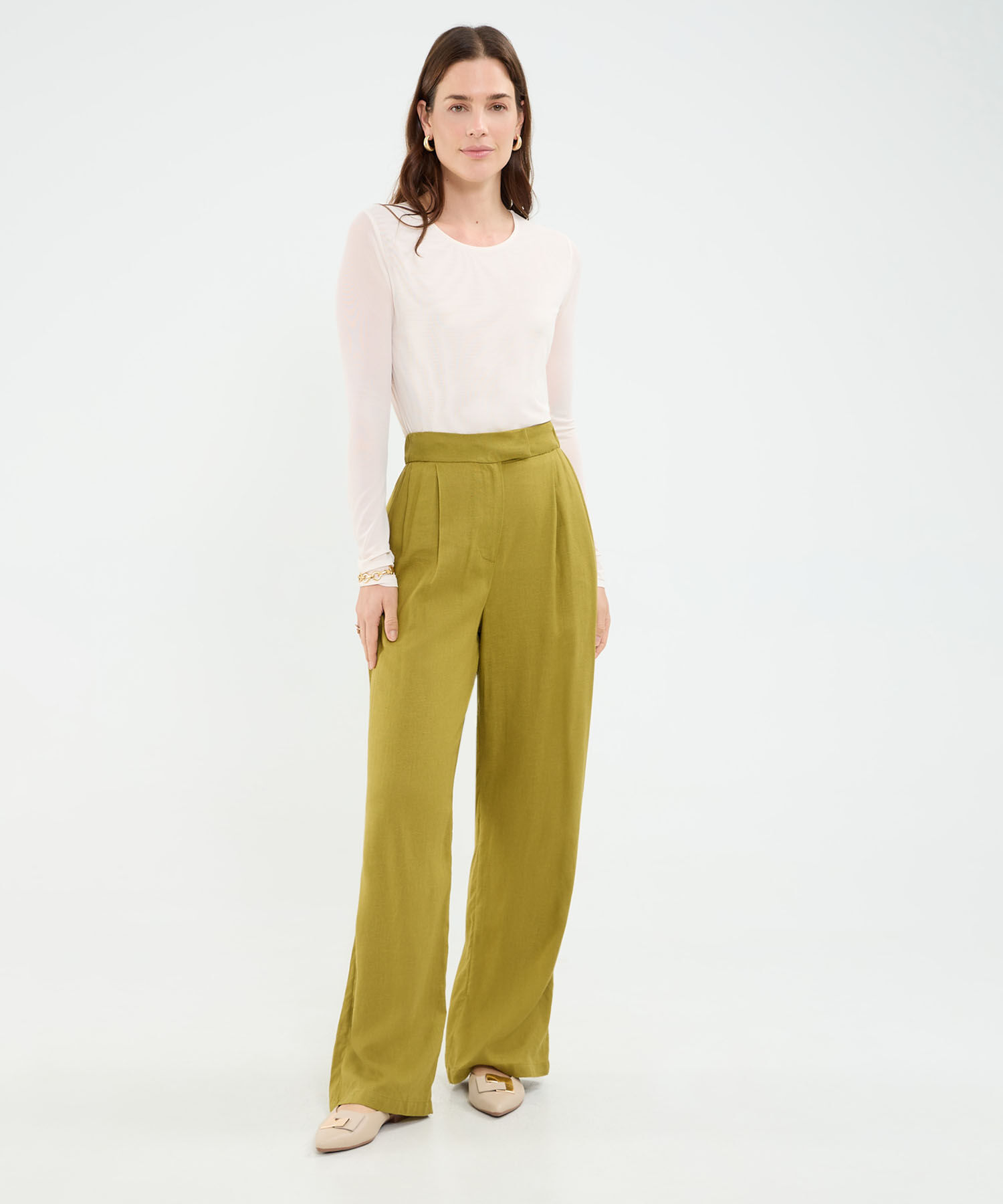 Pantalón en Efecto Lino