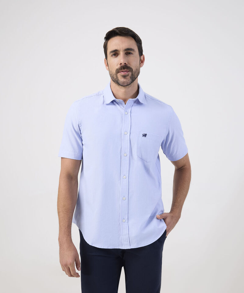 Camisa Unicolor Con Bolsillo 