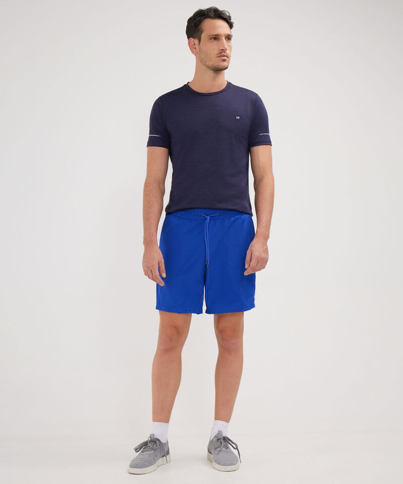 Bermuda Plana Con Boxer Interno Unicolor