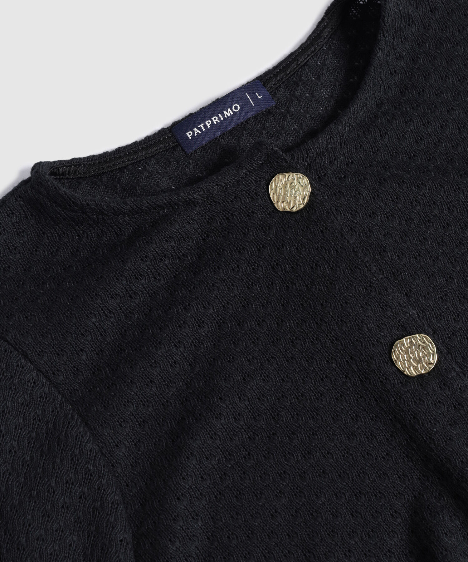 Saco Cárdigan Mujer Cuello Redondo Botones