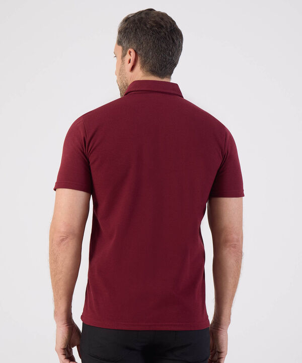 Polo Unicolor, Cuello Duro Con Bolsillo Y Silueta Regular Fit Naranja