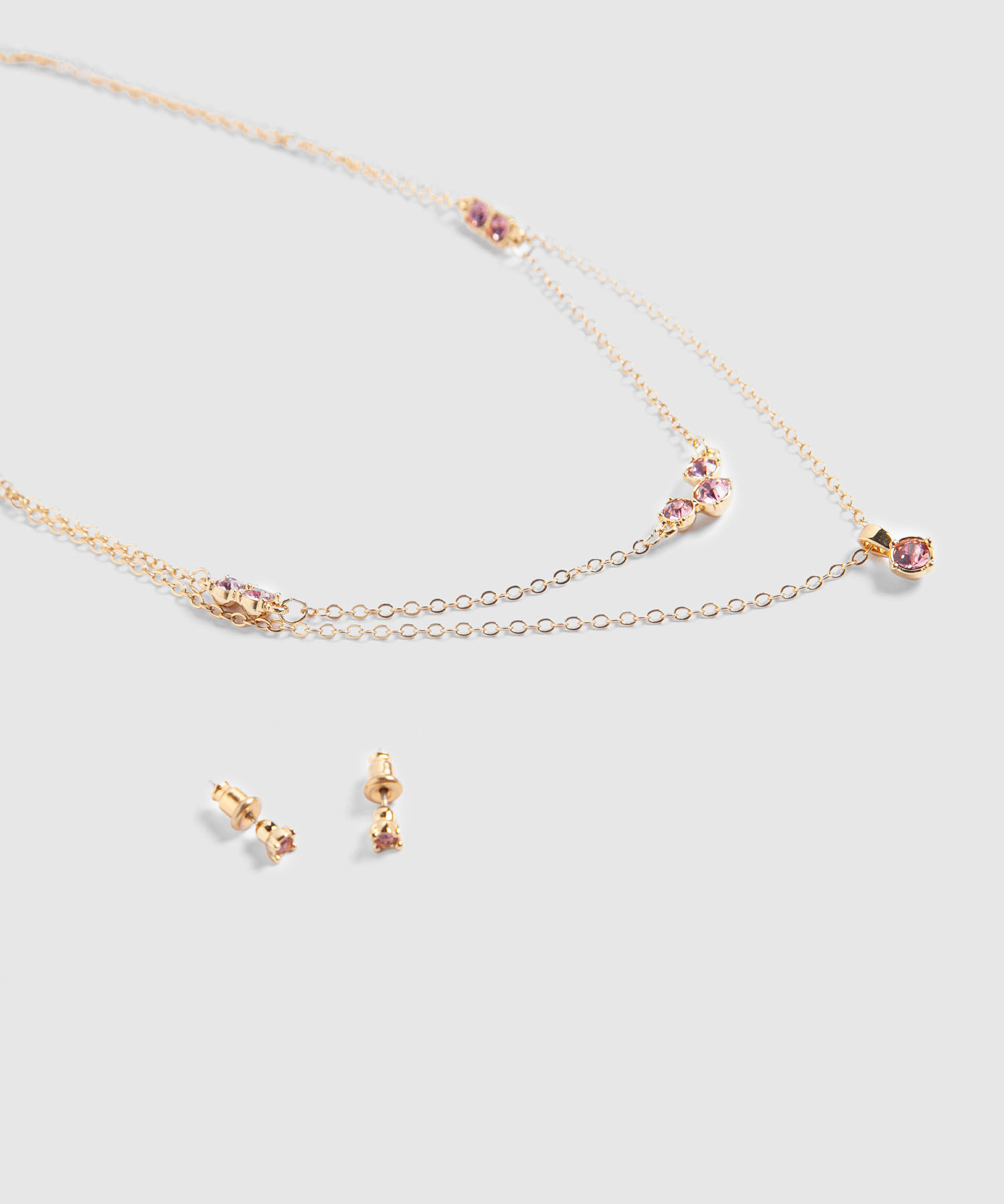 Set de Accesorios Dorados con Brillos