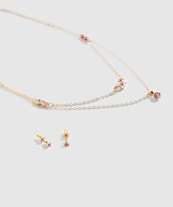 Set de Accesorios Dorados con Brillos