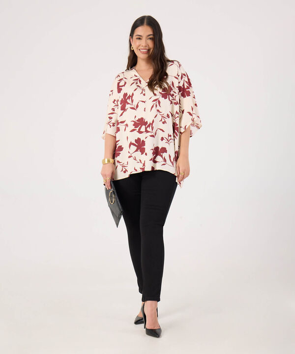 Blusa Ligera Estampada Para Mujer Curvy image number null