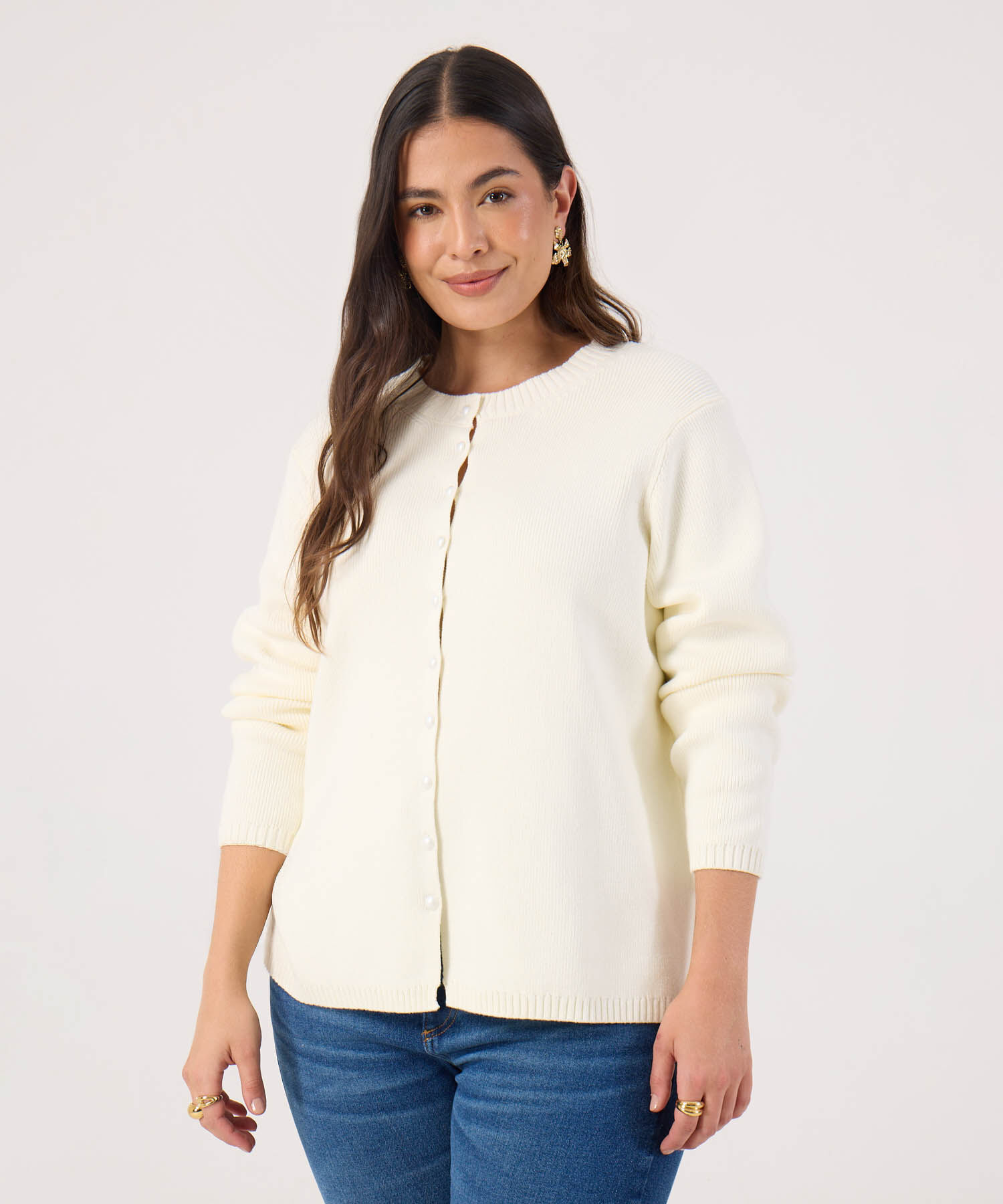 Saco Para Mujer Curvy Abierto Con Botones