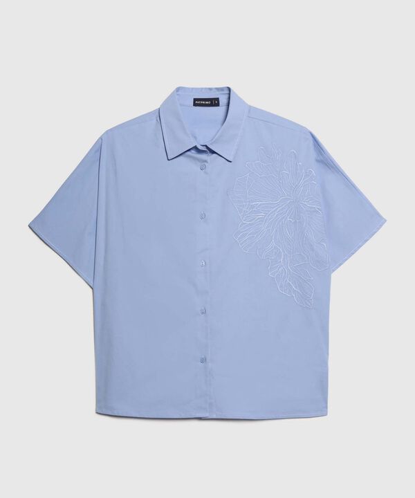 Camisa Bordada,  Manga Corta