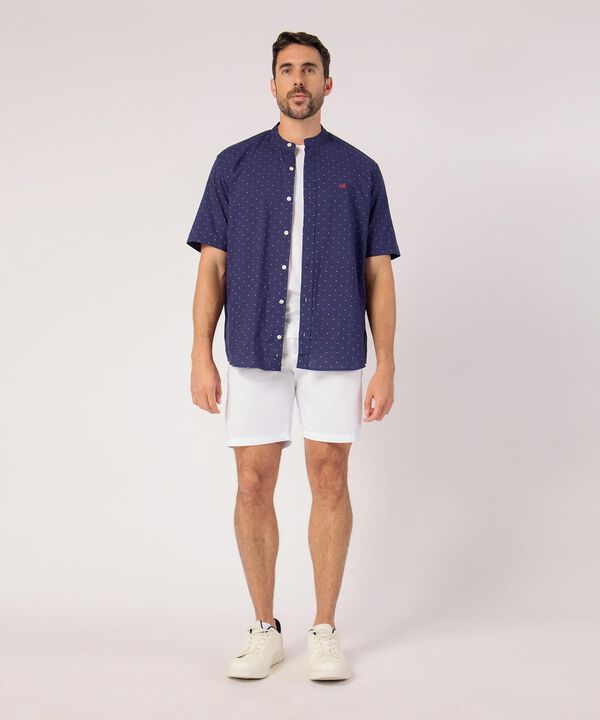 Camisa Cuello Mao Con Microdiseño  image number null