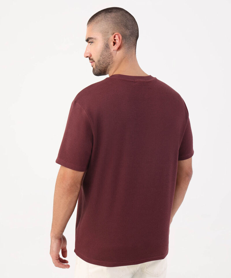 Camiseta Texturizada De Cuello Redondo Para Hombre
