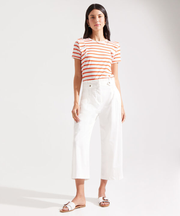Camiseta a Rayas con Arandelas