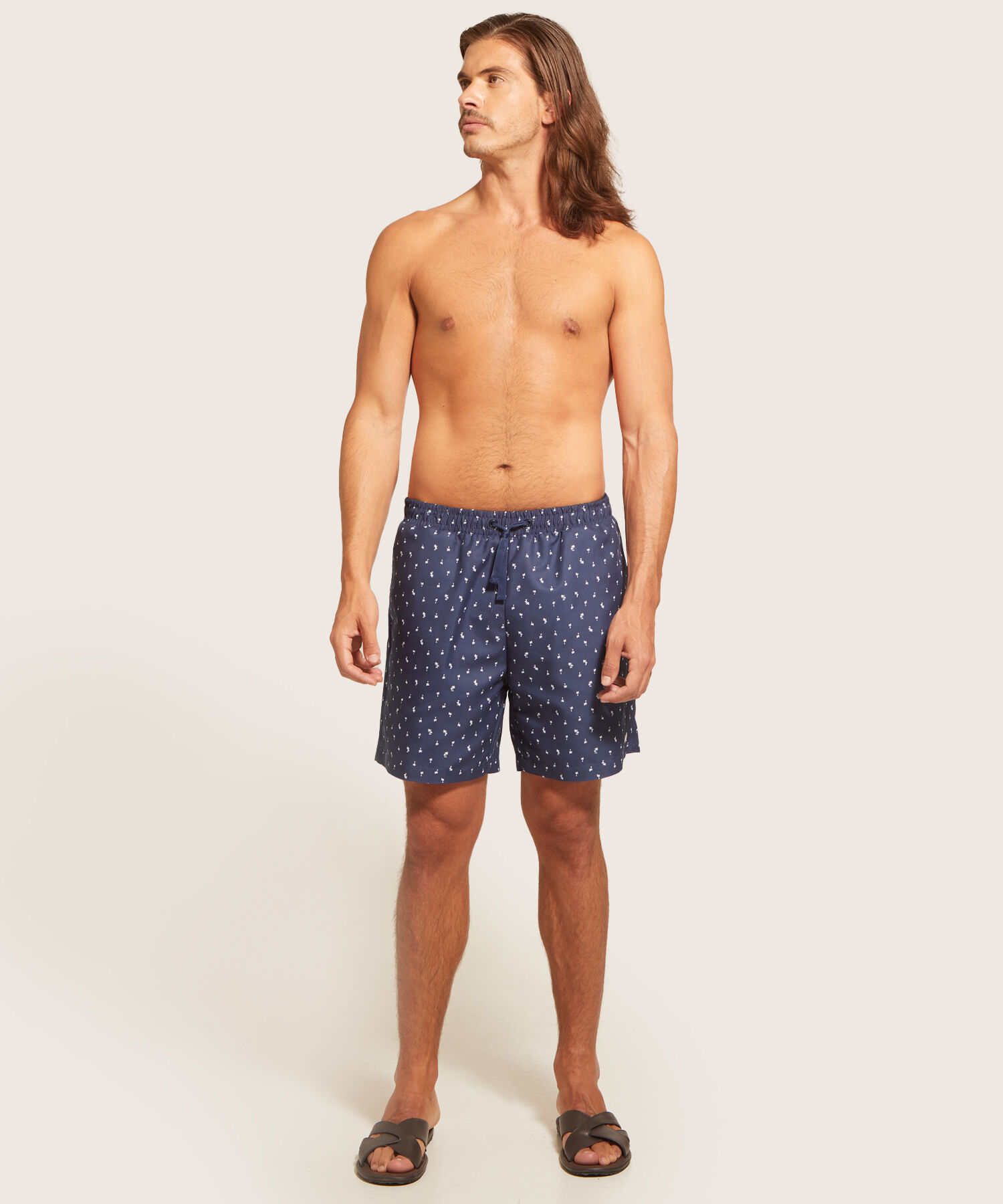 Bermuda Bañadora Estampada Tejido Plano