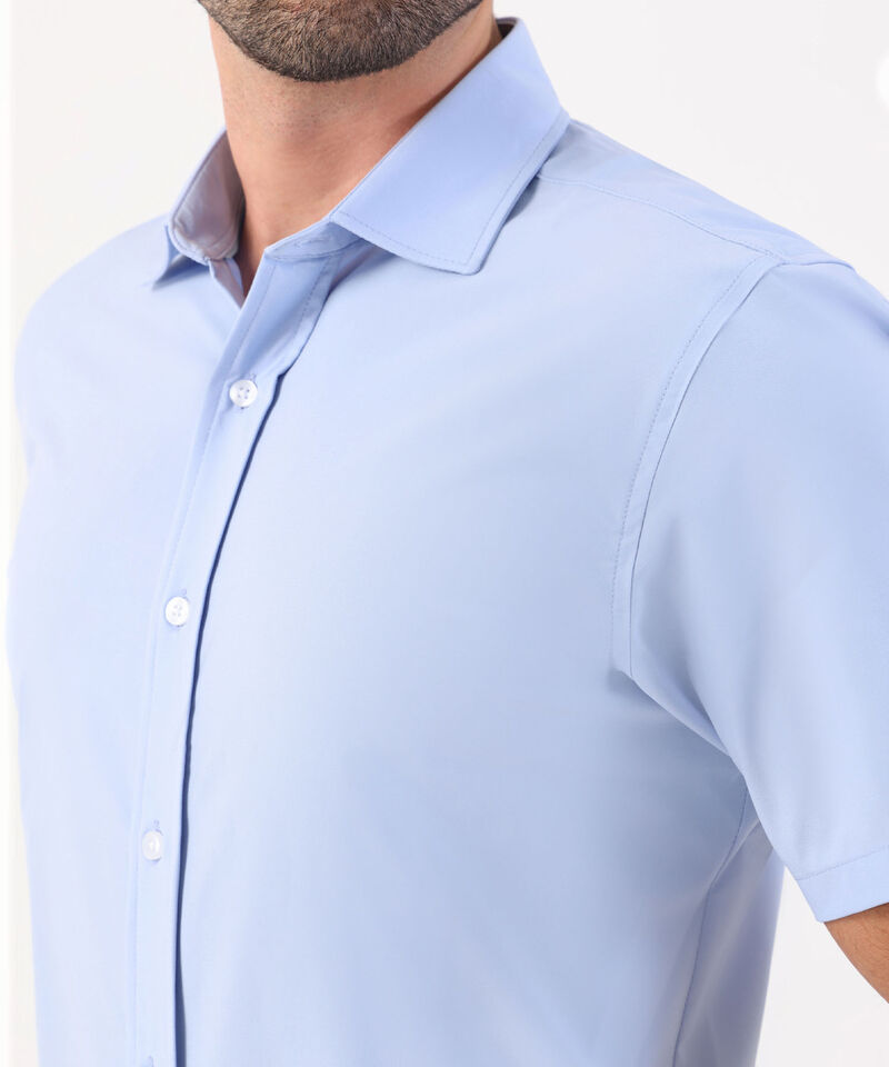 Camisa Formal Manga Corta Para Hombre