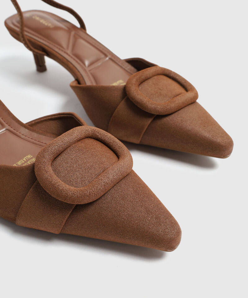 Tacones Destalonados Con Hebilla Mujer