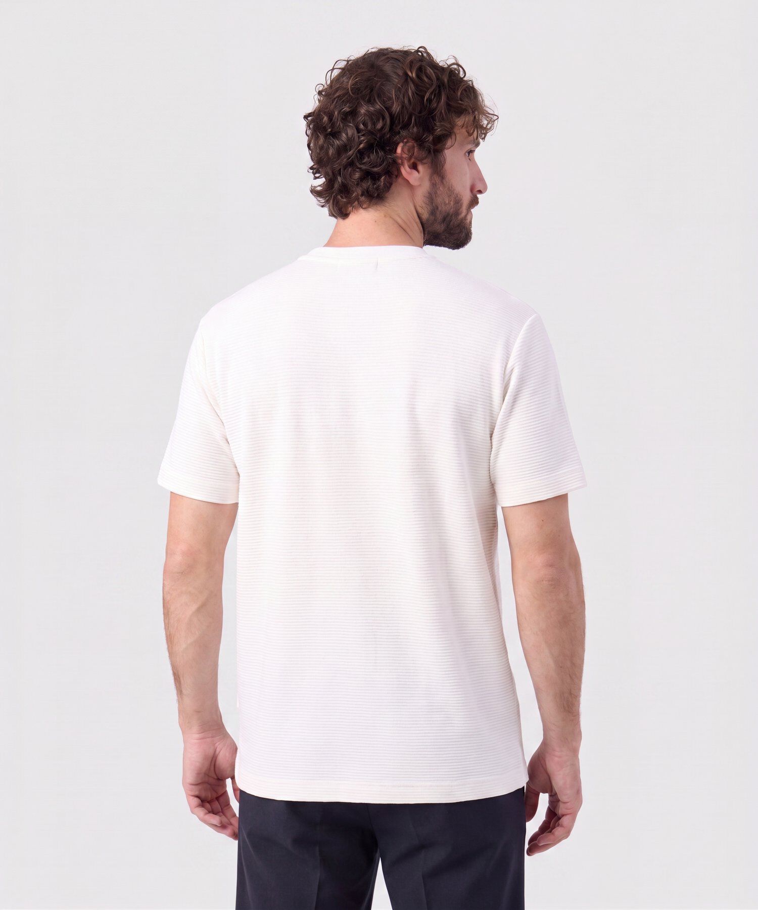 Camiseta Texturizada Cuello Redondo Hombre