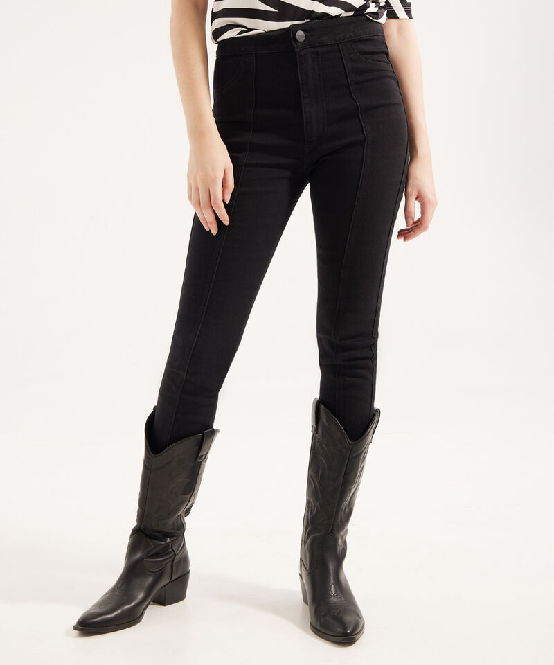 Jeggings Tiro Alto Tono Negro