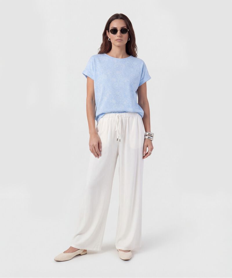 Pantal&oacute;n Fluido Con Cintura El&aacute;stica Para Mujer