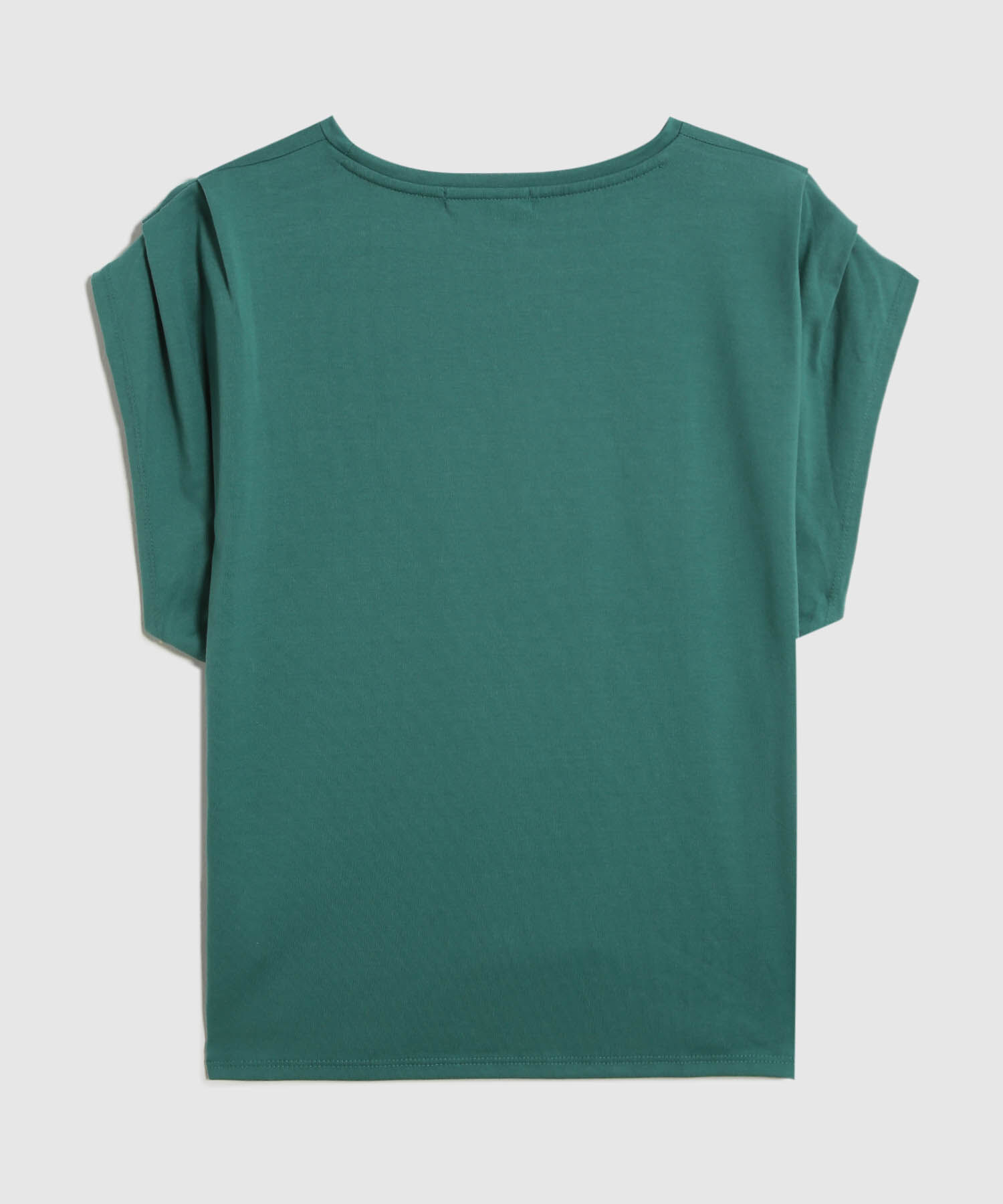 Camiseta Estampada Con Recogido En Mangas 