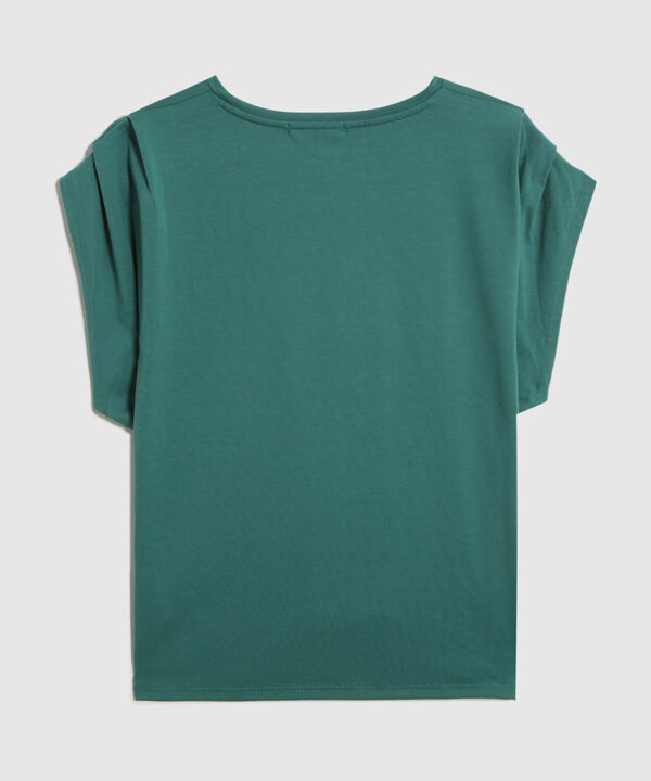 Camiseta Estampada Con Recogido En Mangas  image number null