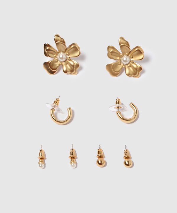 Aretes Set X 4 Pares De Aretes Ref. Kf232-0438