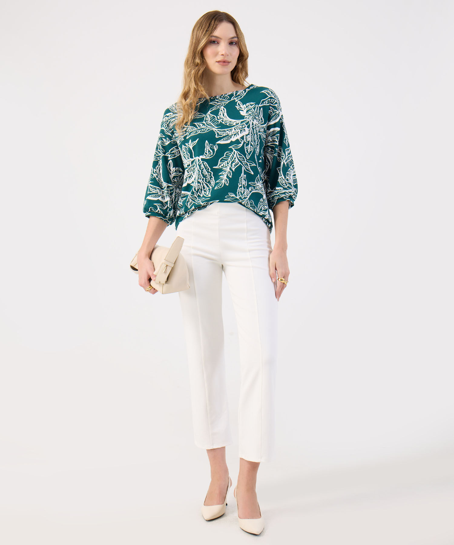 Pantal&oacute;n Para Mujer Tobillero Liso Pretina Ancha