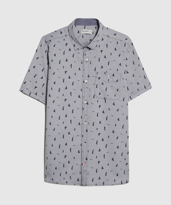 Camisa Estampado de Barcos