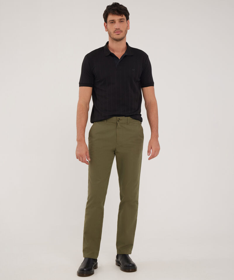Pantalón Unicolor Clásico Con Silueta Regular Fi­T, Magia En El Caribe
