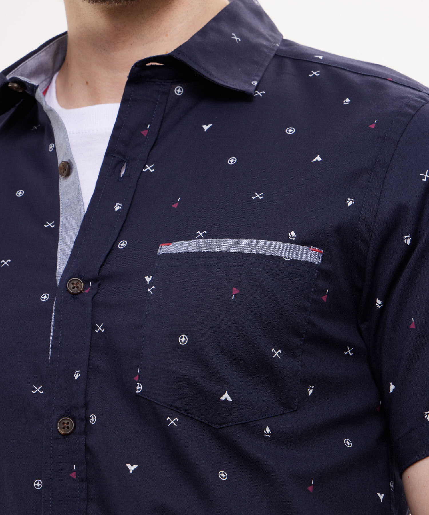 Camisa Estampada Manga Corta