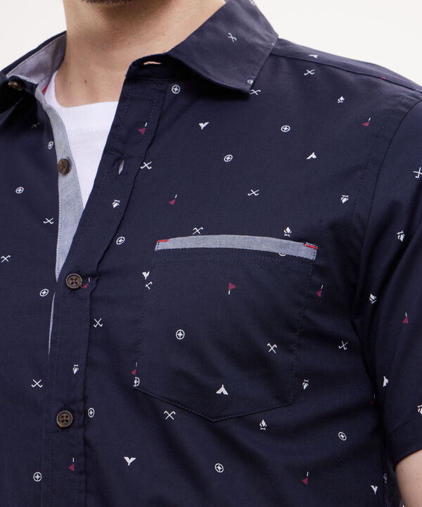 Camisa Estampada Manga Corta