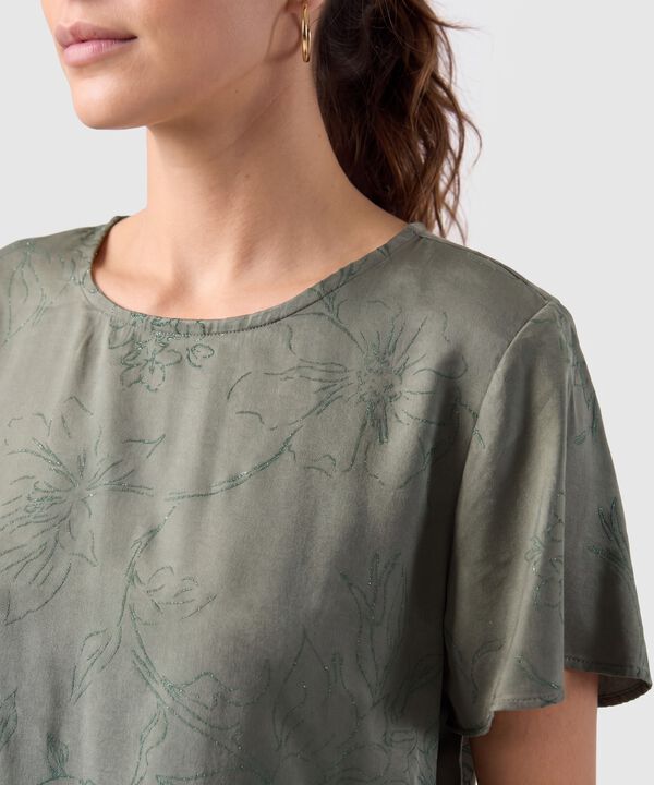 Blusa Cuello Redondo Para Mujer