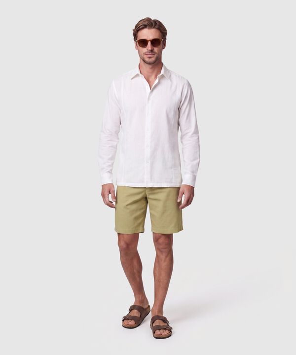 Camisa Guayabera De Manga Larga Hombre