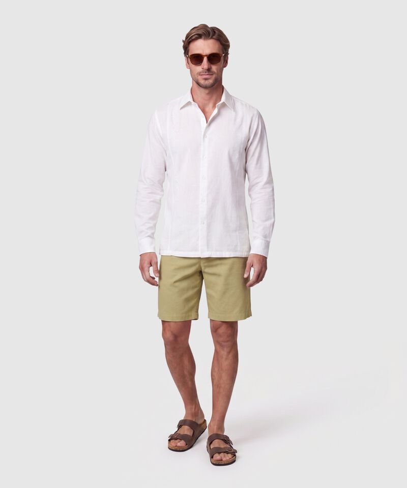 Camisa Guayabera De Manga Larga Hombre