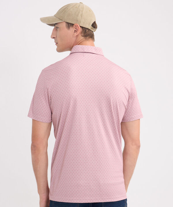 Polo Estampada Cuello Maquina Con Bolsillo 