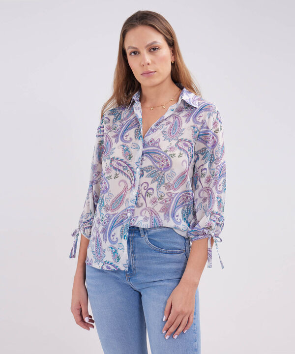 Camisa Mangas 3/4 Estampada image number null