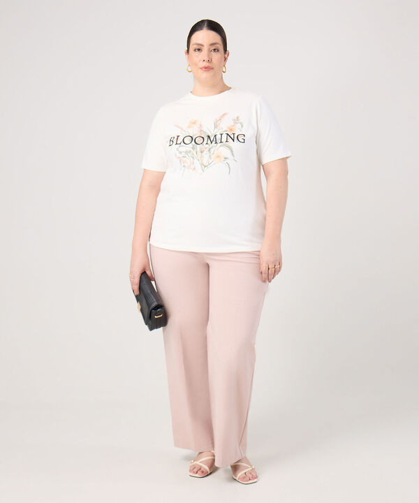 Camiseta Estampada Cuello Redondo Para Mujer Curvy