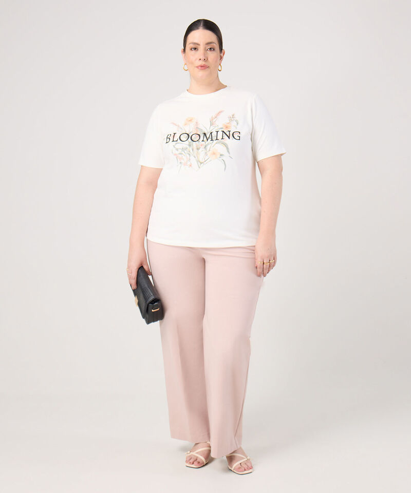 Camiseta Estampada Cuello Redondo Para Mujer Curvy