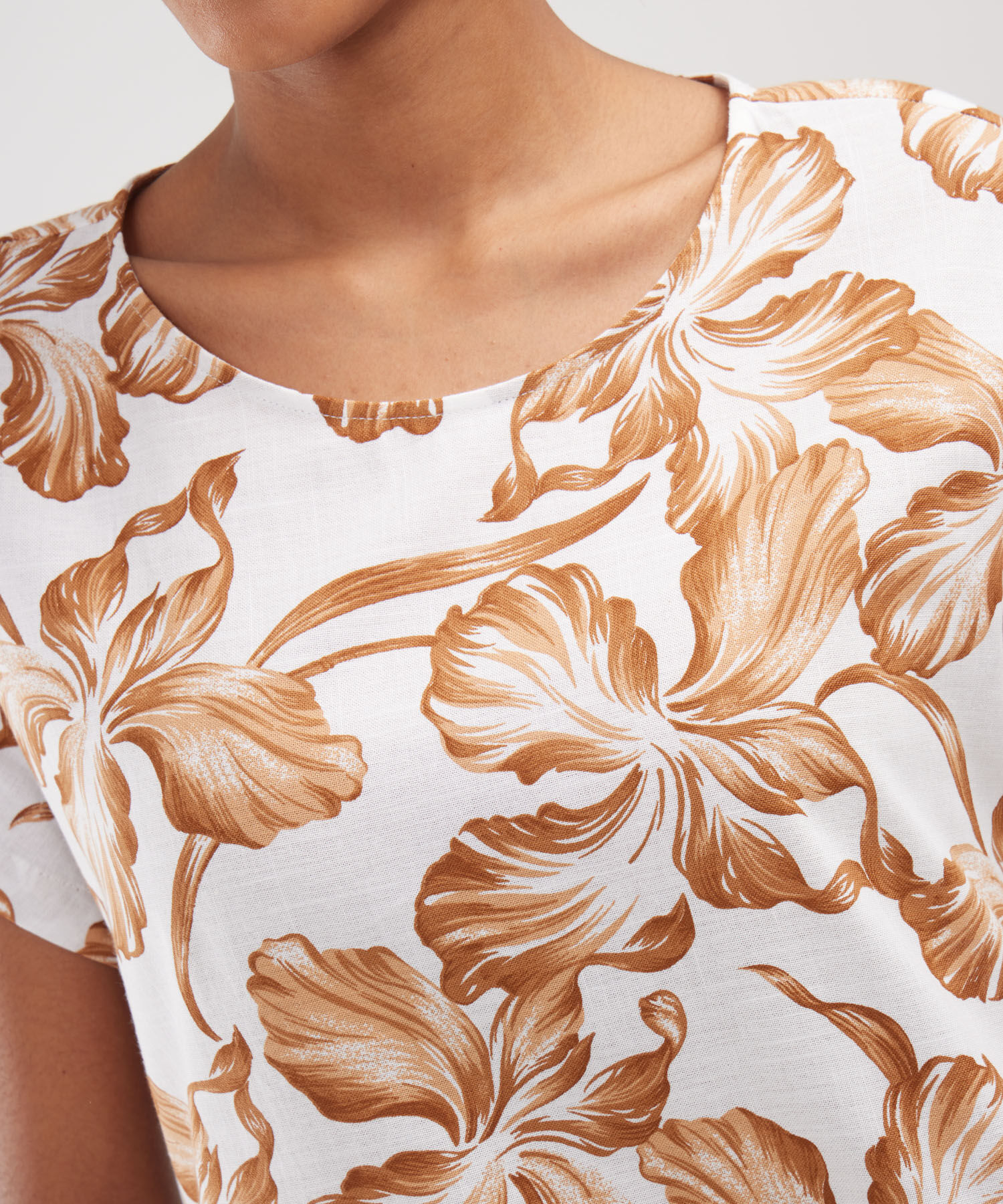 Blusa Estampada, Manga Corta Corrida