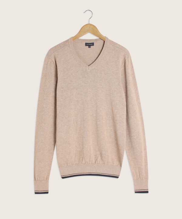Saco Cuello V Con Coderas Tejidas