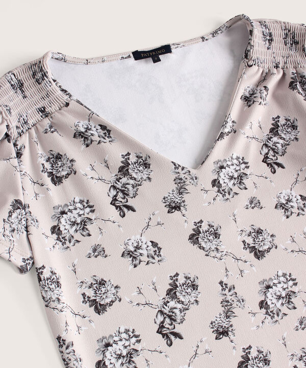 Camiseta Estampada  Cuello En V