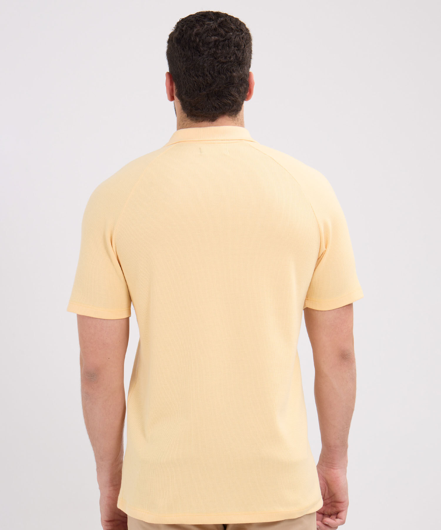 Polo Unicolor Textura, Cuello Tejido Sin Bolsillo