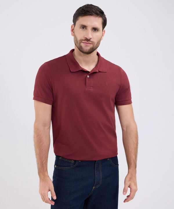 Polo Unicolor Para Hombre image number null
